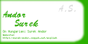 andor surek business card